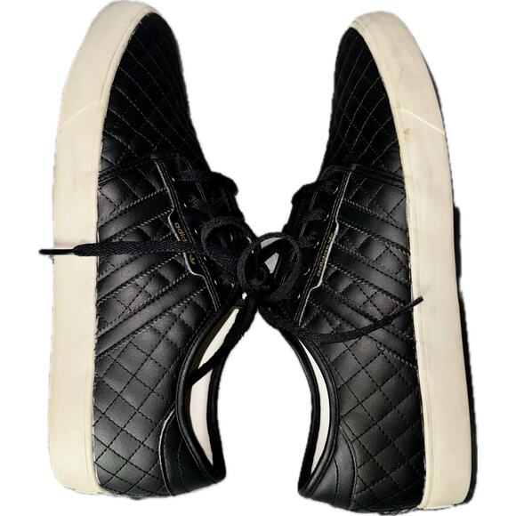 RARE Leather Adidas Seeley Premium Skate Shoe Black Quilt White Wall Mens US12 - Picture 7 of 8